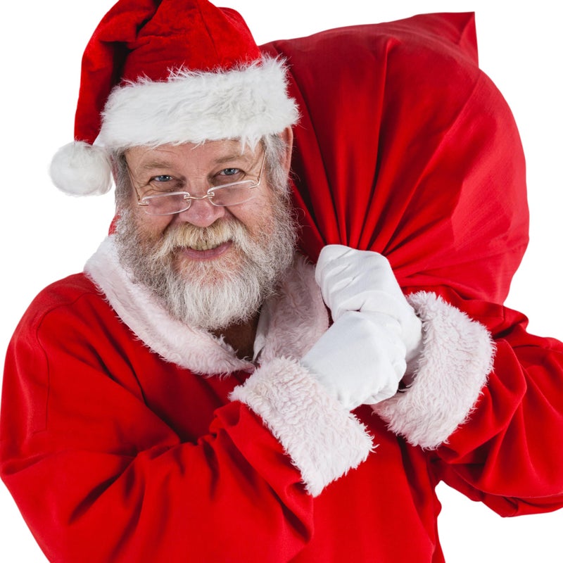 KANGAROO Big Red Velvet Santa Claus Christmas Bag 28 x 32 Inches - Santa Sacks Drawstring Large Christmas Bags for Gifts - Large Xmas Gift Bag for Indoor Decoration and Gift Wrap for Kids Stocking Stuffers - Image 5